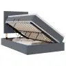 Led-Valgusega Hoiuvoodi Madratsiga Tumehall 120 X 190 Cm Samet