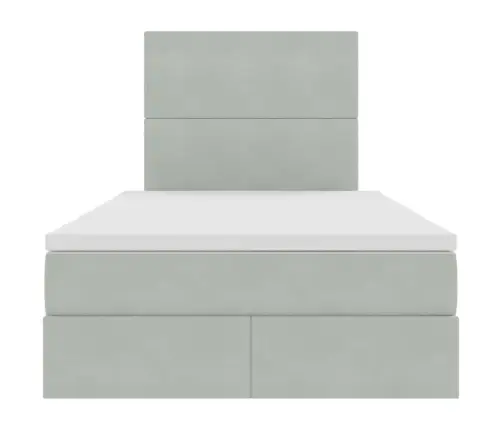 Lova Su Daiktų Laikymo Vieta Ir Čiužiniu 120 X 200 Cm Aksomas