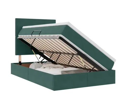 Lova Su Daiktų Laikymo Vieta Ir Čiužiniu 120 X 200 Cm Aksomas