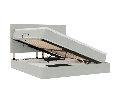 Lova Su Daiktų Laikymo Vieta Ir Čiužiniu 180 X 200 Cm Aksomas