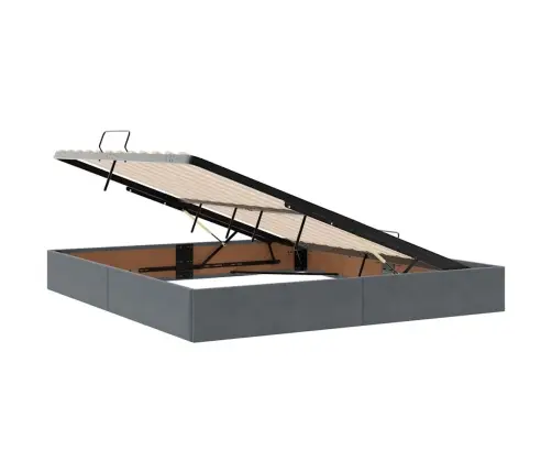 Gulta Ar Uzglabāšanas Vietu Un Matraci Ar Matraci Tumši Pelēks Vidaxl