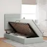 Gulta Ar Uzglabāšanas Vietu Un Matraci 100 X 200 Cm Samts Vidaxl