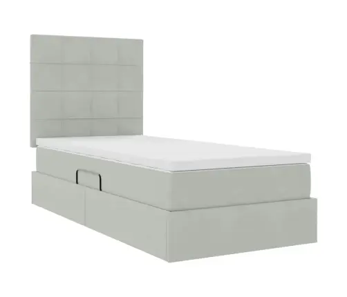 Gulta Ar Uzglabāšanas Vietu Un Matraci 100 X 200 Cm Samts Vidaxl