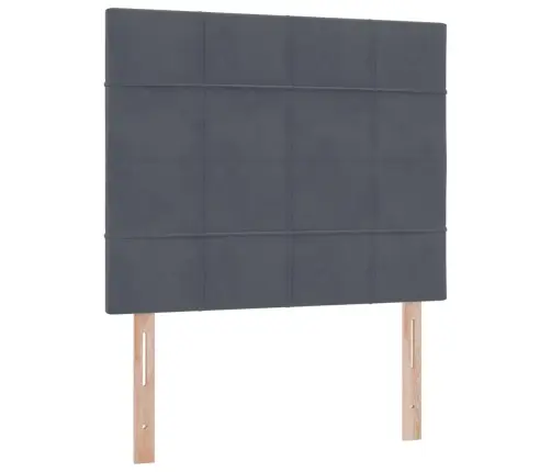 Gulta Ar Uzglabāšanas Vietu Un Led Tumši Pelēks 120 X 190 Cm Vidaxl