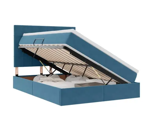 Lova Su Daiktų Laikymo Vieta Ir Čiužiniu 140 X 190 Cm Aksomas