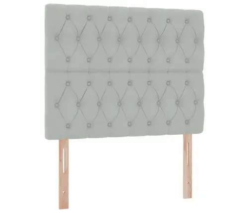 Gulta Ar Uzglabāšanas Vietu Un Led Gaiši Pelēks 120 X 200 Cm Vidaxl