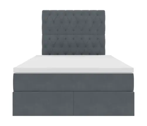 Lova Su Daiktų Laikymo Vieta Ir Čiužiniu 120 X 200 Cm Aksomas