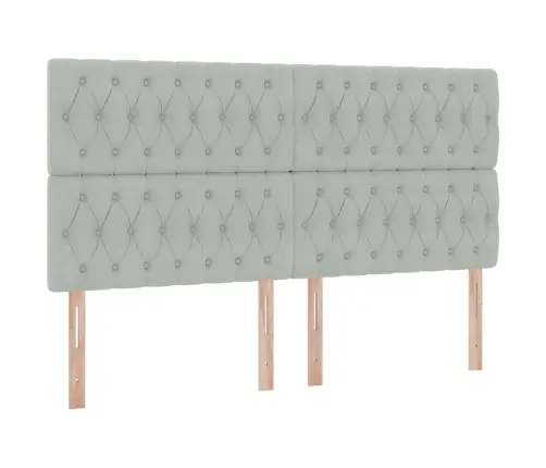 Gulta Ar Uzglabāšanas Vietu Un Led Gaiši Pelēks 180 X 200 Cm Vidaxl