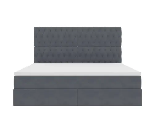 Lova Su Daiktų Laikymo Vieta Ir Čiužiniu 180 X 200 Cm Aksomas