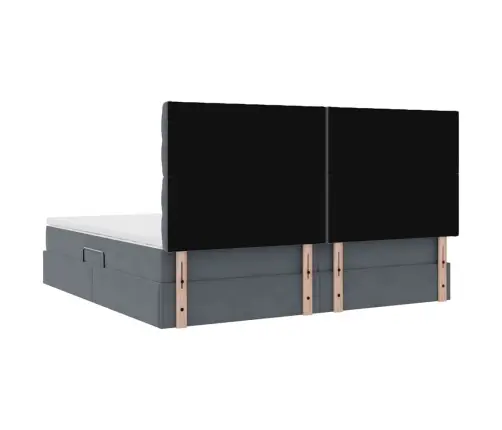 Lova Su Daiktų Laikymo Vieta Ir Čiužiniu 200 X 200 Cm Aksomas