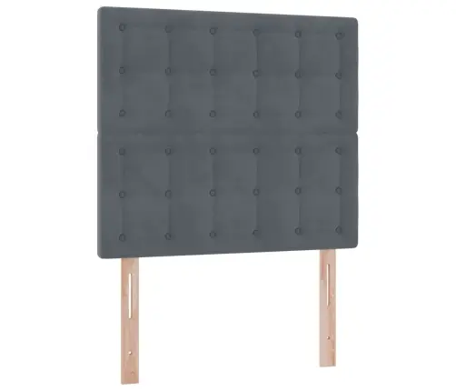 Voodi Hoiukohaga Ja Madratsiga Peaga Tumehall 90 X 190 Cm Samet