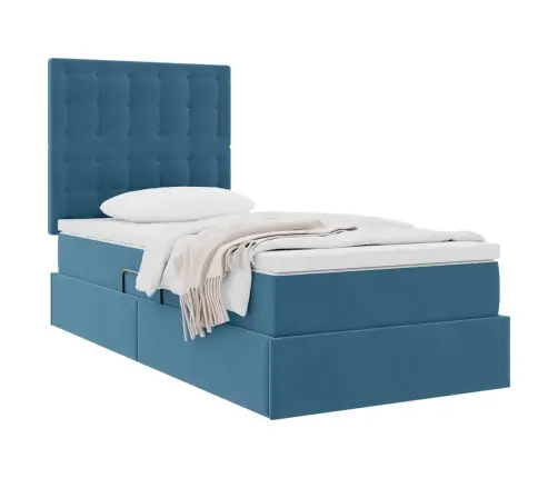 Lova Su Daiktų Laikymo Vieta Ir Čiužiniu 90 X 190 Cm Aksomas