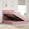 Lova Su Daiktų Laikymo Vieta Ir Čiužiniu Rožinė 140 X 200 Cm