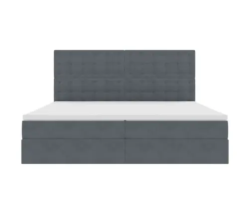 Lova Su Daiktų Laikymo Vieta Ir Čiužiniu 200 X 200 Cm Aksomas