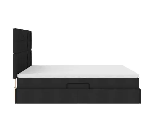 Glabāšanas Gulta Ar Matraci Melna 180 X 200 Cm Mākslīgā Āda Vidaxl