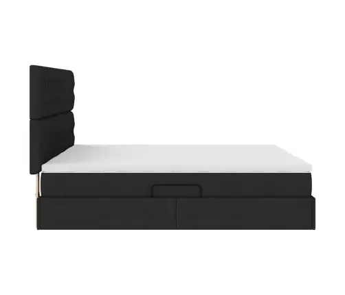 Glabāšanas Gulta Ar Matraci Melna 180 X 200 Cm Mākslīgā Āda Vidaxl