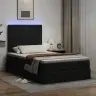 Lova Su Daiktų Laikymo Vieta Ir Led Juoda 120 X 190 Cm