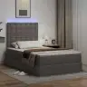 Lova Su Daiktų Laikymo Vieta Ir Led Pilka 120 X 200 Cm