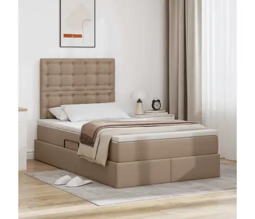 Lova Su Led Juostelių Žibintais Kapučino 120 X 200 Cm Pvc