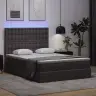 Lova Su Daiktų Laikymo Vieta Ir Led Su Led Pilka 140 X 190 Cm