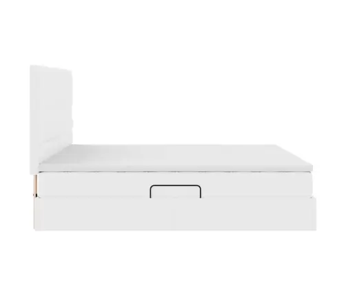 Lova Su Daiktų Laikymo Vieta Ir Led Švari Balta 160 X 200 Cm