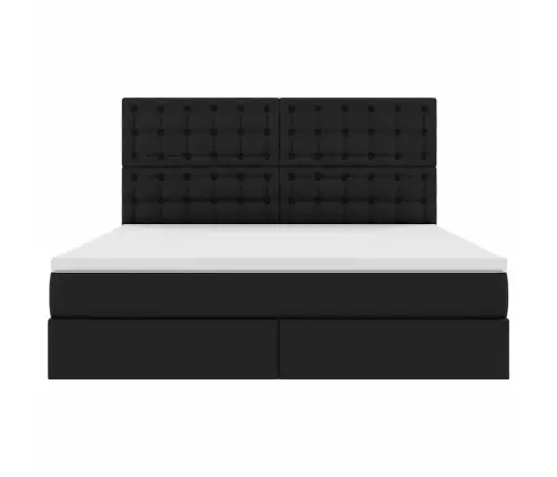 Lova Su Daiktų Laikymo Vieta Ir Led Juoda 180 X 200 Cm