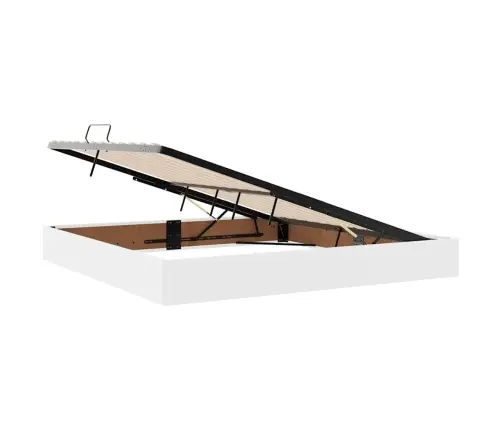 Gulta Ar Led Sloksnes Lukturiem Tīra Balta 200 X 200 Cm Pvc Vidaxl