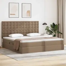 Gulta Ar Uzglabāšanas Vietu Un Led Kafija 200 X 200 Cm Vidaxl Gulta Ar Uzglabāšanas Vietu Un Led Kafija 200 X 200 Cm Vidaxl