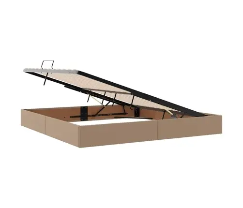 Gulta Ar Led Sloksnes Lukturiem Kafija 200 X 200 Cm Pvc Vidaxl