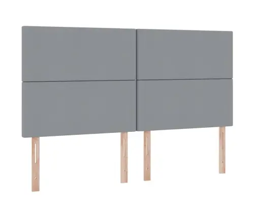 Led-Valgusega Hoiuvoodi Peaga Helehall 180 X 200 Cm Polüester