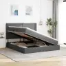 Lova Su Daiktų Laikymo Vieta Ir Led Tamsiai Pilka 180 X 200 Cm