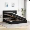 Lova Su Daiktų Laikymo Vieta Ir Led Juoda 180 X 200 Cm