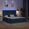 Led-Valgusega Hoiuvoodi Lediga Sinine 180 X 200 Cm Polüester