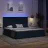 Gulta Ar Led Sloksnes Lukturiem Zila 200 X 200 Cm Audums Vidaxl