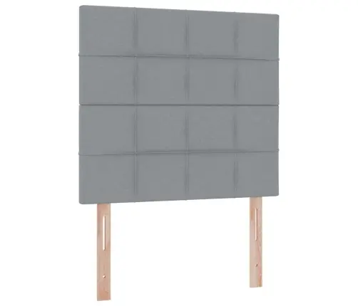 Lova Su Daiktų Laikymo Vieta Ir Led Šviesiai Pilka 100 X 200 Cm