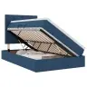 Gulta Ar Led Sloksnes Lukturiem Zila 120 X 200 Cm Audums Vidaxl