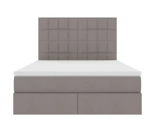 Lova Su Daiktų Laikymo Vieta Ir Led Taupe 140 X 200 Cm