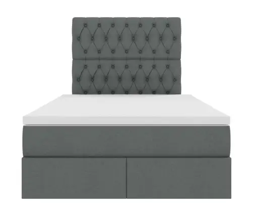 Lova Su Daiktų Laikymo Vieta Ir Led Tamsiai Pilka 120 X 190 Cm