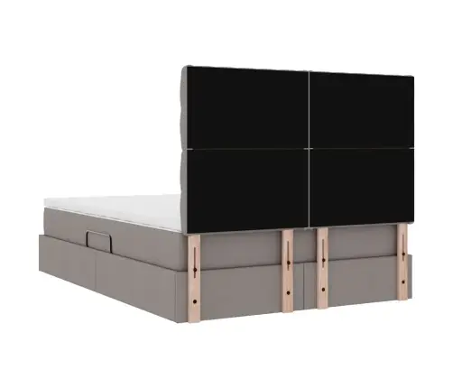 Led-Valgusega Hoiuvoodi Pruunikashall 140 X 190 Cm Polüester