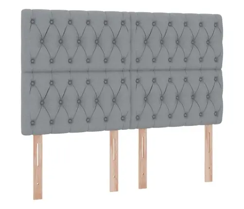 Lova Su Daiktų Laikymo Vieta Ir Led Šviesiai Pilka 140 X 200 Cm