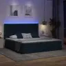 Gulta Ar Led Sloksnes Lukturiem Zila 200 X 200 Cm Audums Vidaxl