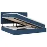Gulta Ar Led Sloksnes Lukturiem Zila 200 X 200 Cm Audums Vidaxl