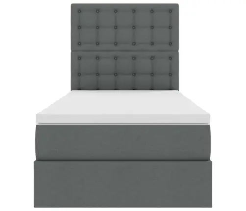 Lova Su Daiktų Laikymo Vieta Ir Led Tamsiai Pilka 90 X 190 Cm