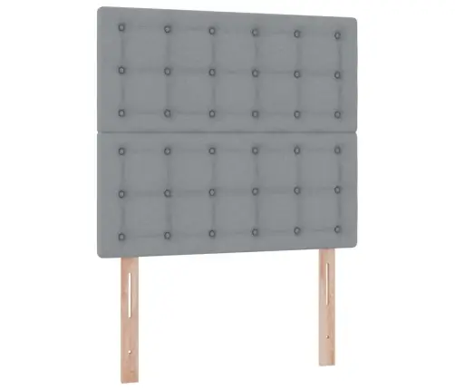 Lova Su Daiktų Laikymo Vieta Ir Led Šviesiai Pilka 100 X 200 Cm