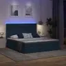 Lova Su Daiktų Laikymo Vieta Ir Led Su Led Mėlyna 180 X 200 Cm