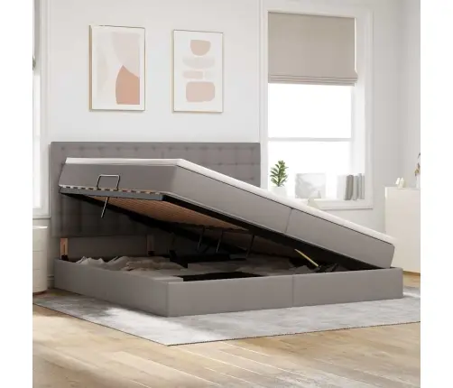 Led-Valgusega Hoiuvoodi Pruunikashall 200 X 200 Cm Polüester