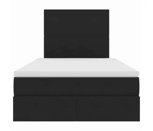 Gulta Ar Led Sloksnes Lukturiem Melna 120 X 200 Cm Samts Vidaxl