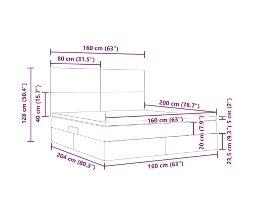 Lova Su Daiktų Laikymo Vieta Ir Led Tamsiai Pilka 160 X 200 Cm
