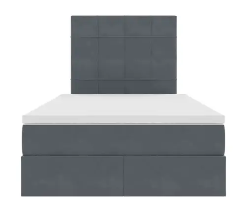 Lova Su Daiktų Laikymo Vieta Ir Led Tamsiai Pilka 120 X 200 Cm
