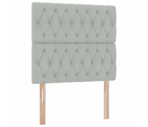 Lova Su Daiktų Laikymo Vieta Ir Led Šviesiai Pilka 100 X 200 Cm